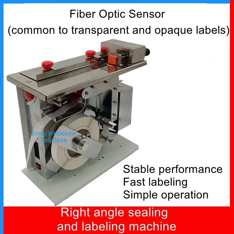 

lSemi-automatic sealing transparent self-adhesive 90 degree right angle corner automatic labeling machine