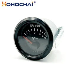 Engine Parts Oil Pressure Gauge VDO Meter 12V 24V 0-500kPa 0-5bar Car Accessories