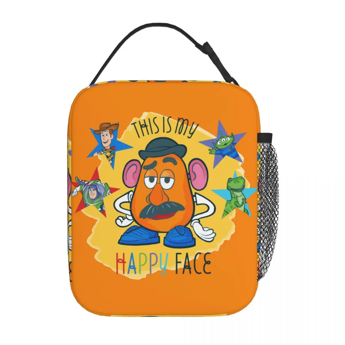 Mr. Potato Head This My Happy Face Toy Story borsa termica per il pranzo borsa termica borsa per il pranzo portatile riutilizzabile borsa per la