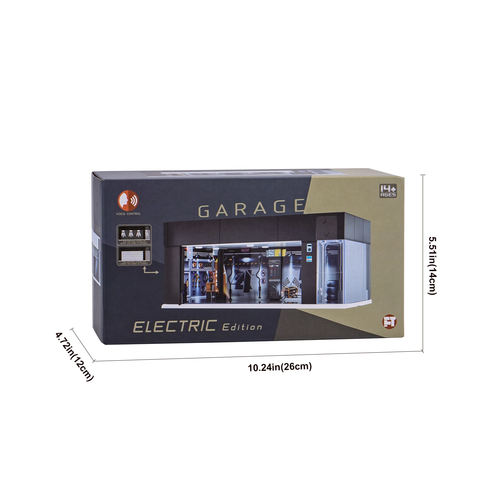 1/64 مقياس المرآب المشهد نموذج صندوق عرض السيارة مع الضوء والتحكم الصوتي الباب الإلكتروني المرتبطة سلسلة محاكاة وقوف السيارات #2