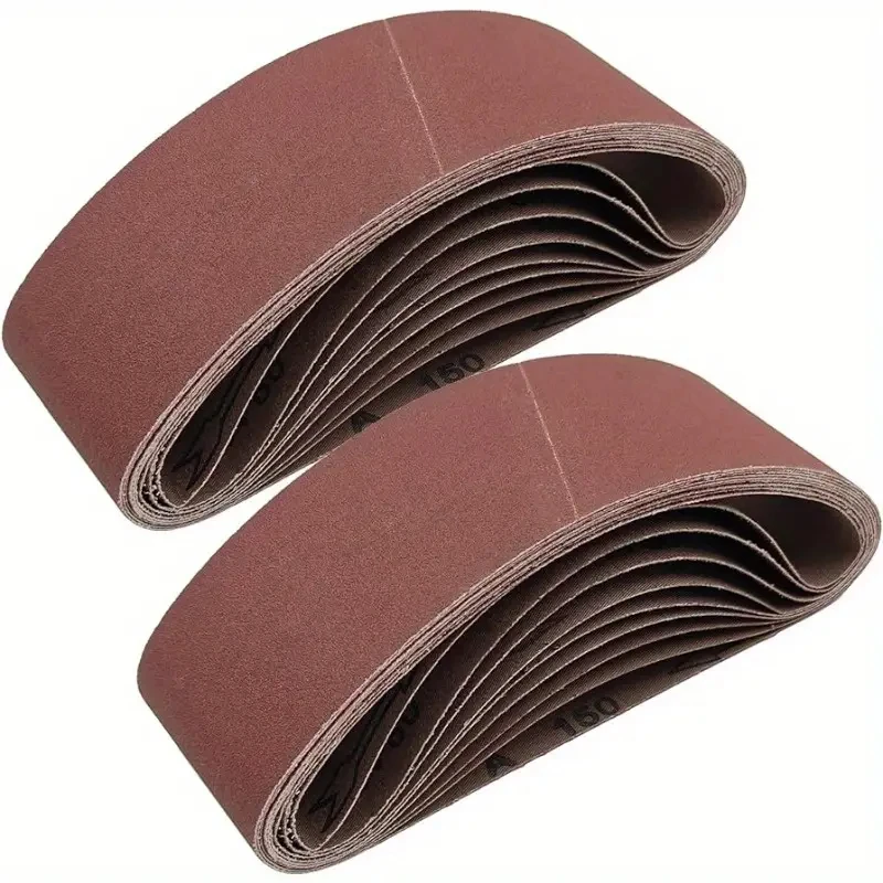 10pcs 75x533mm Sanding Belts Abrasive Bands for 3x21\'\' Sanders Belt Sander Abrasive Tools Woodworking Metal Polishing