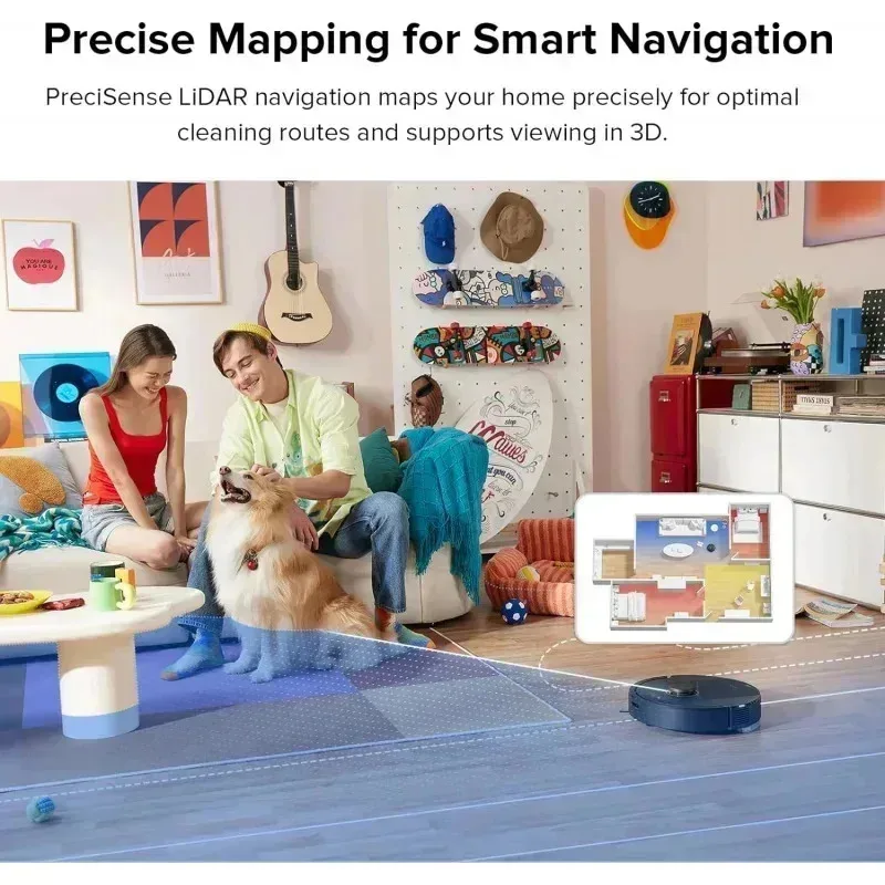 PMD4-roborock Q5 Pro Robot Vacuum dan Mop Combo, Daya Hisap 5500Pa, Sikat DuoRoller, Navigasi LiDAR, Robot Vacuum Cleaner dengan 770ml