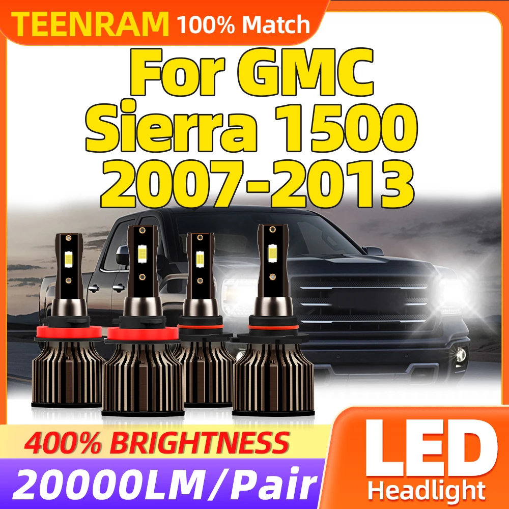 

40000LM LED Headlight Bulbs 240W Super Bright Car Lights 12V CSP Chips For GMC Sierra 1500 2007 2008 2009 2010 2011 2012 2013