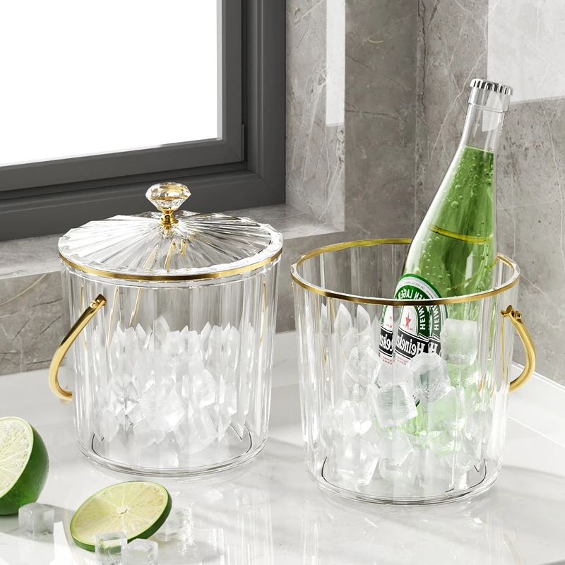 

Acrylic Ice Bucket Household Transparent Storage Bucket High-value Sealed Ice Bucket Bar Commercial Beer Bucket Home Decoration