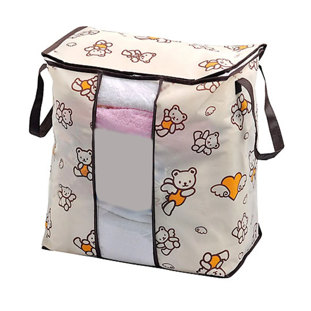 

Blanket Holder Non-Woven Organizer Seasonal Storage As Shown Reinforced Handle Storage Bag Easy To Clean Fabric