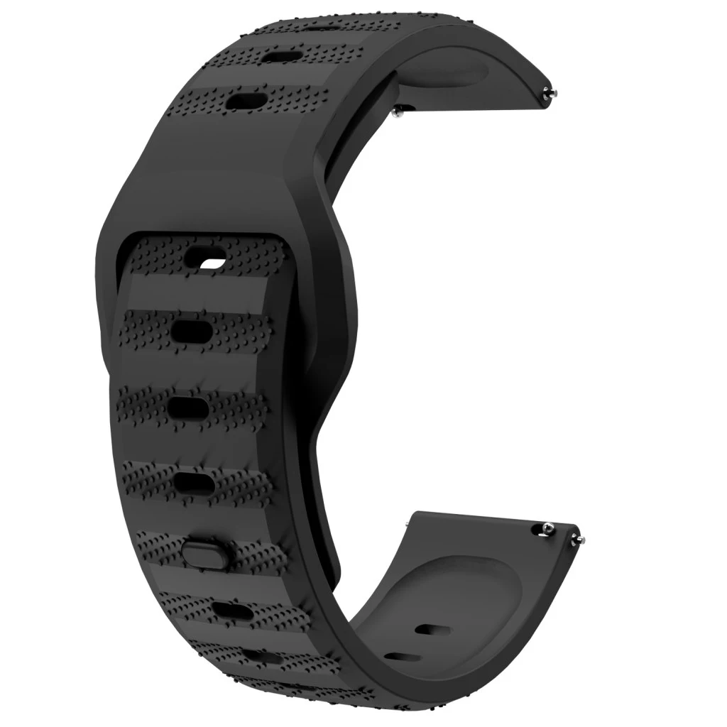 

20mm 22mm Rice Grain Style Silicone Loop Strap 20MM 22MM Watchband Wristwatch Band for Sport Smartwatch & Other Watches Bracelet