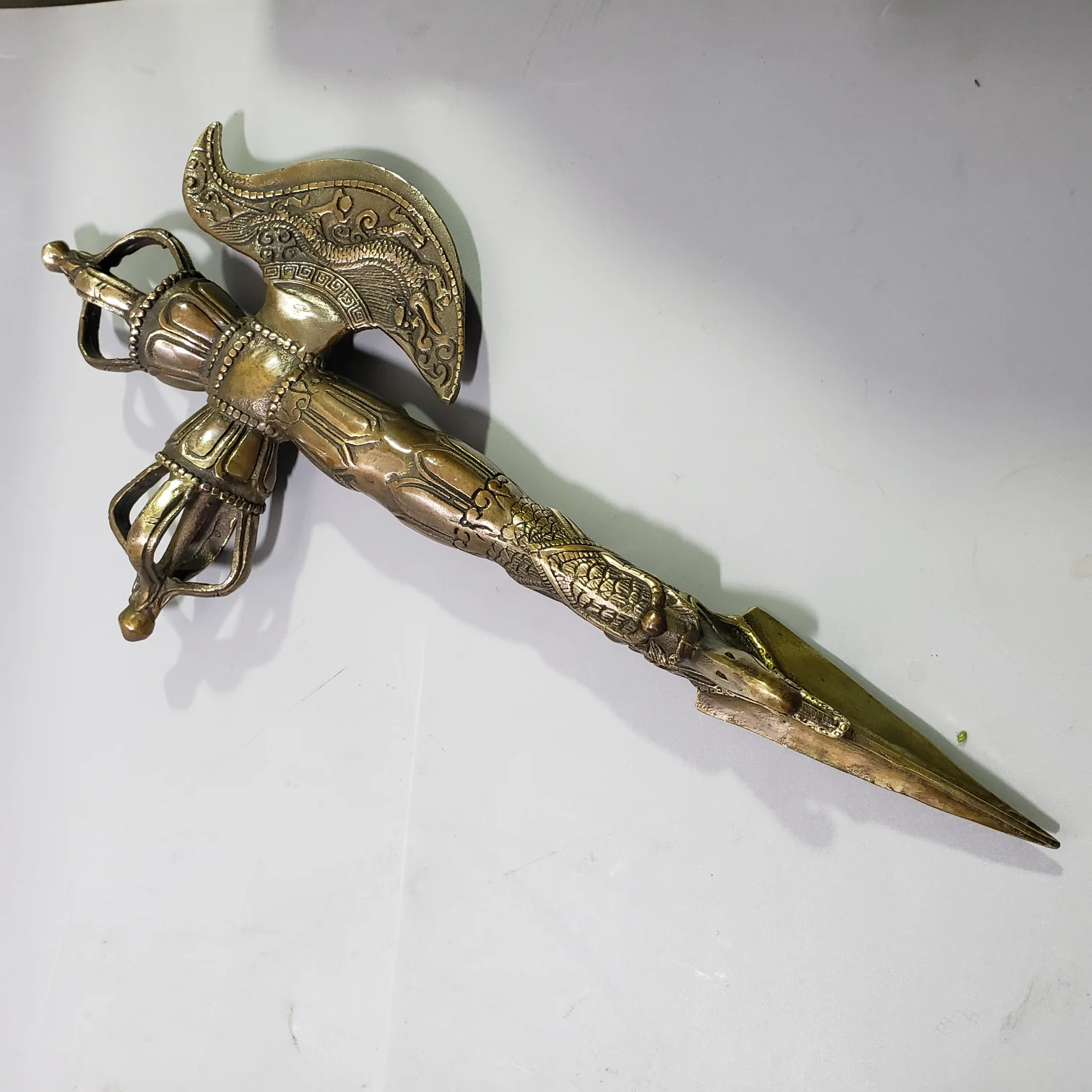 12inch-tibetan-collectible-old-handwork-cooper-buddhist-sword-ritual-statue