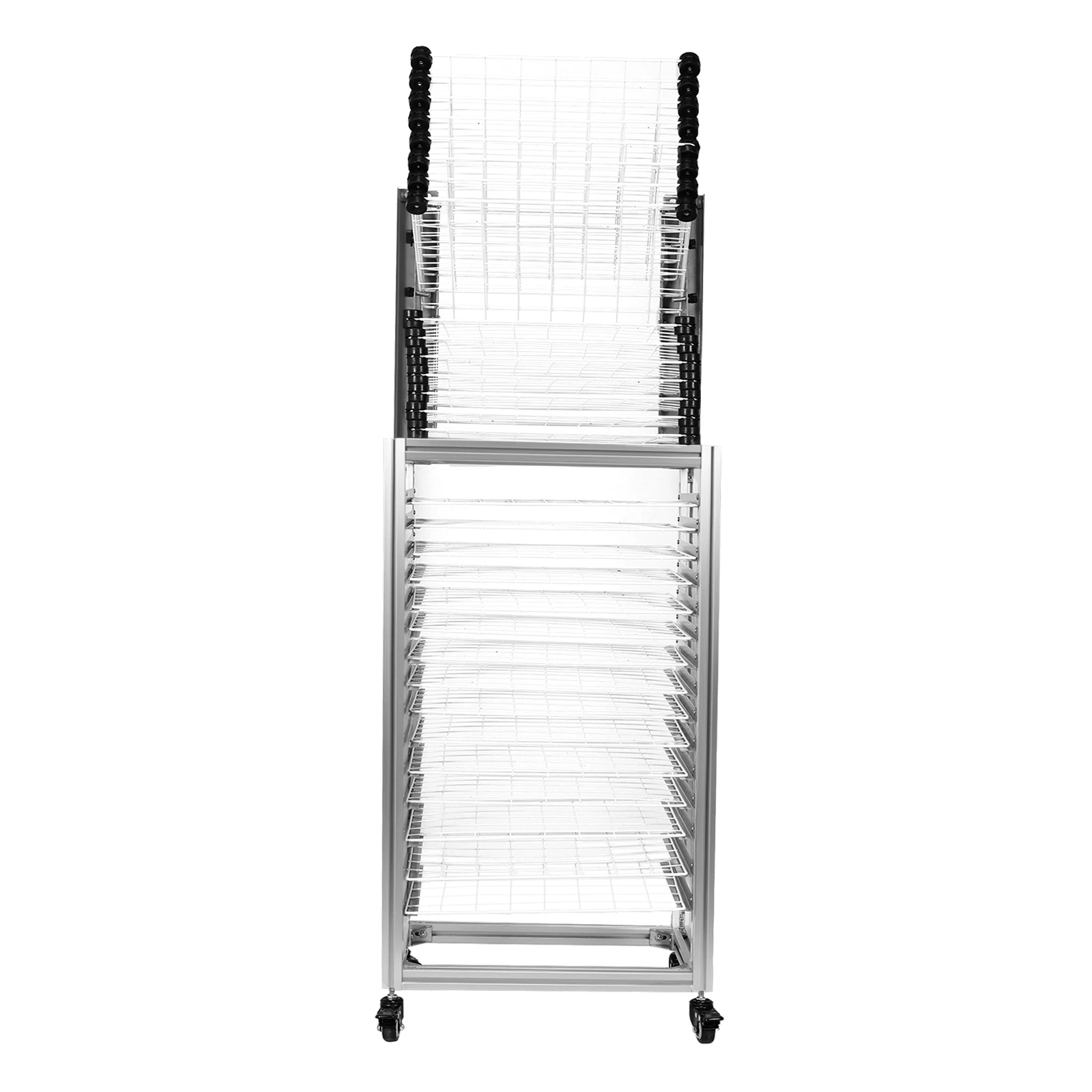 30-Layer Mobile Easel Drying Rack with Wheels Dual-Purpose Drying Rack Multi-Function Storage Rack for School Classroom Studio