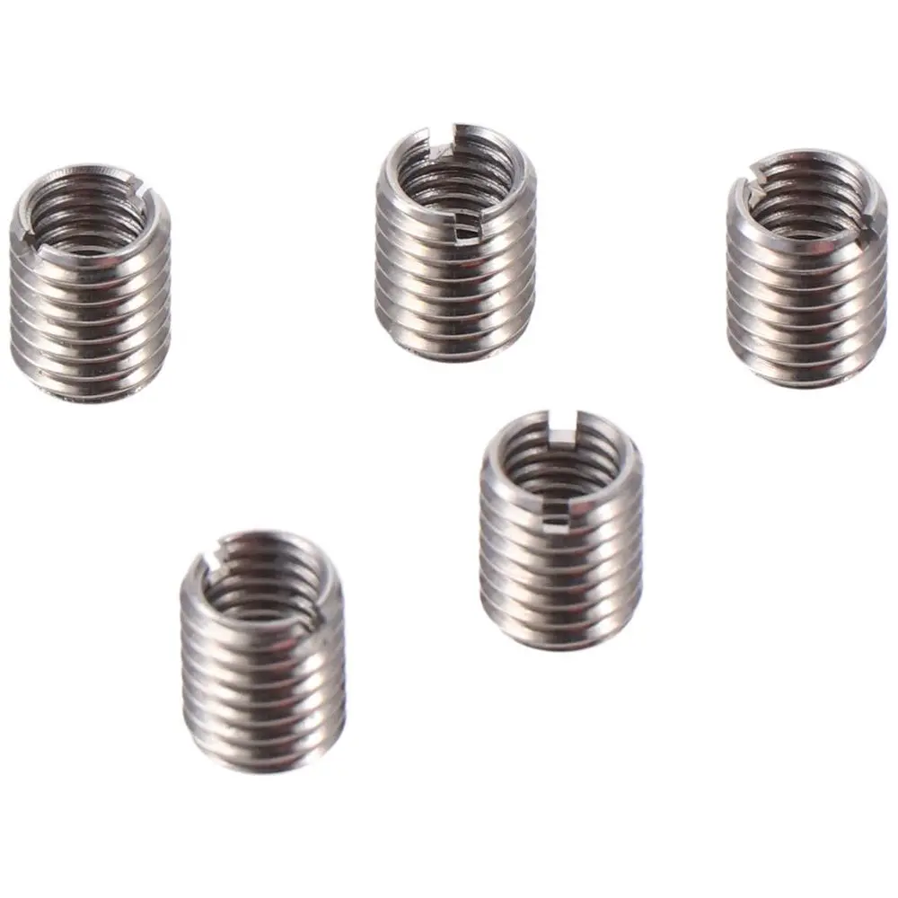 Kit de inserción de reparación de hilo de acero inoxidable, adaptadores de rosca, tuerca reductora de manga para M10 12mm macho a M8 hembra, 5 uds.