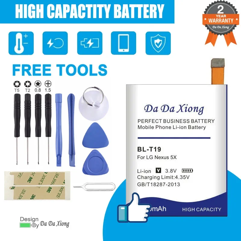 High Capacity 4700mAh BL-T19 BLT19 Battery For LG Nexus 5X H790 H791 H798 Replacement Mobile Phone