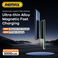 REMAX Magnetic Power Bank Alloy Wireless Charger For iPhone 15 Pro MAX 13 12 Xiaomi 14 Samsung S23 Ultra Thin Portable PowerBank