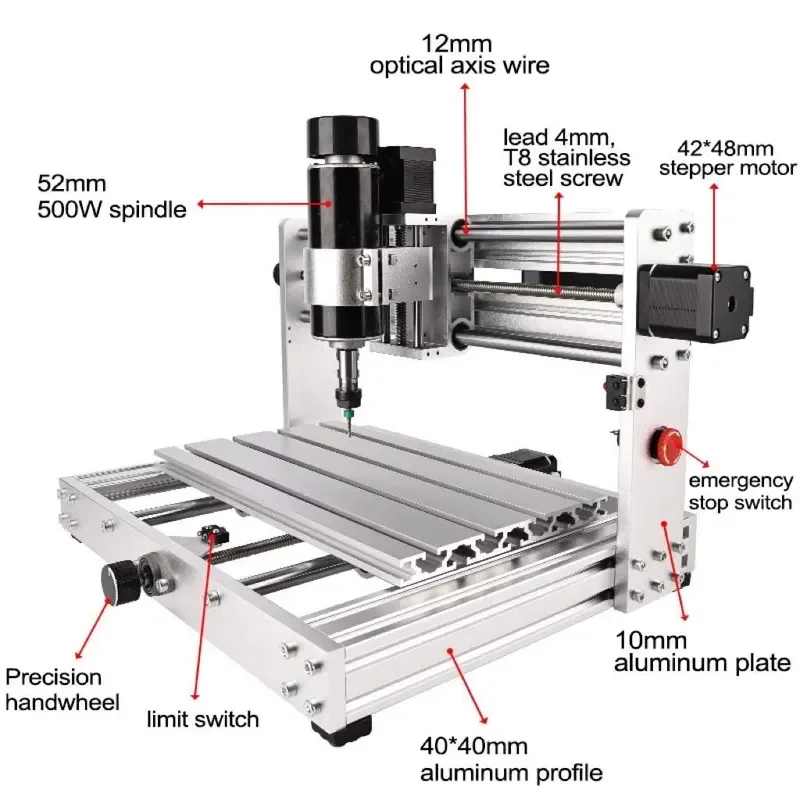 Multifunction 2 in 1 Desktop Cnc Router for Wood Mini 3-Axis CNC 3018 MAX Woodworking Engraving Machine
