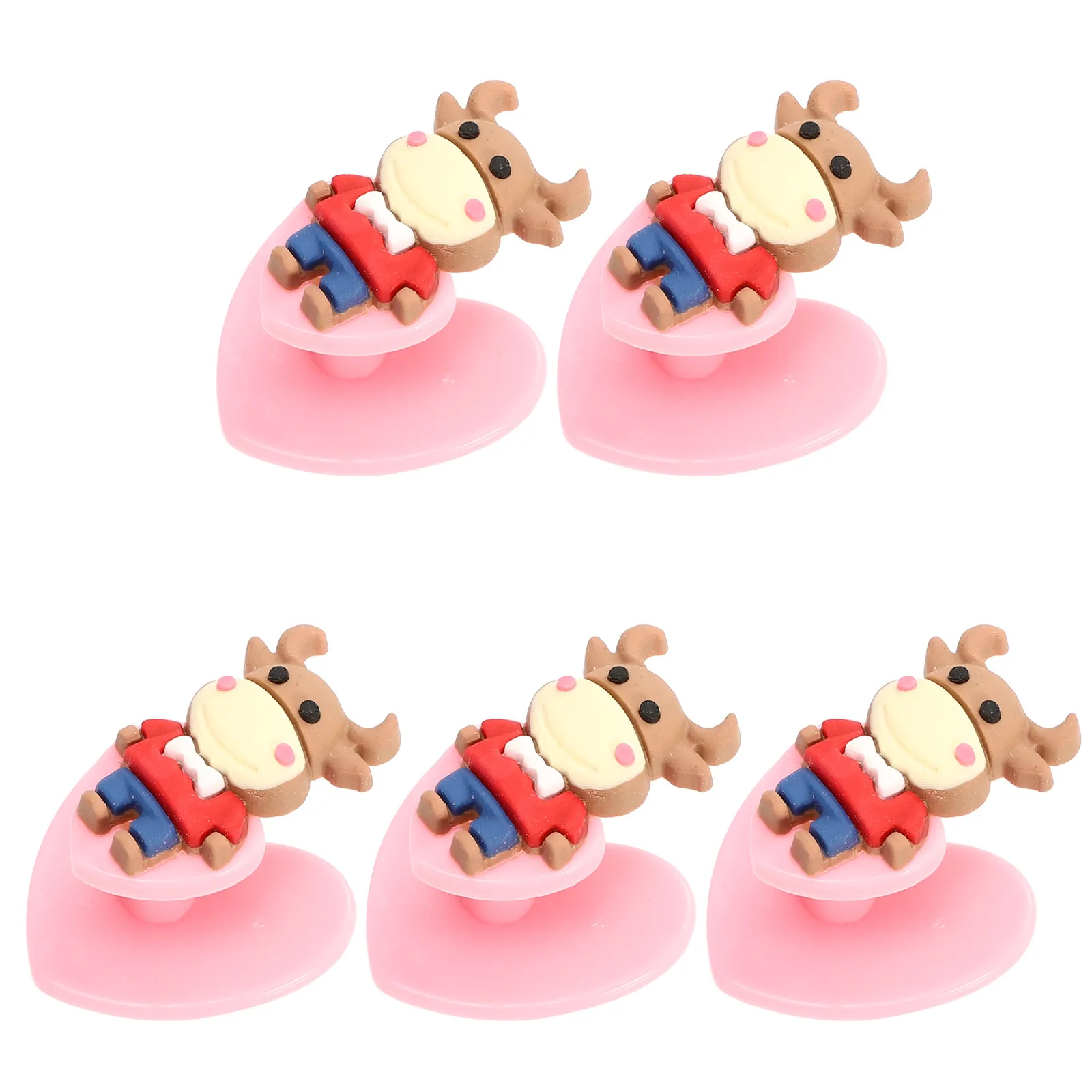 5Pcs Heart-Shaped Toilet Seat Lifter Simple Installation No-Touch Sanitary Handle Fine Craftsmanship for Toilet Hotel Dorm Use