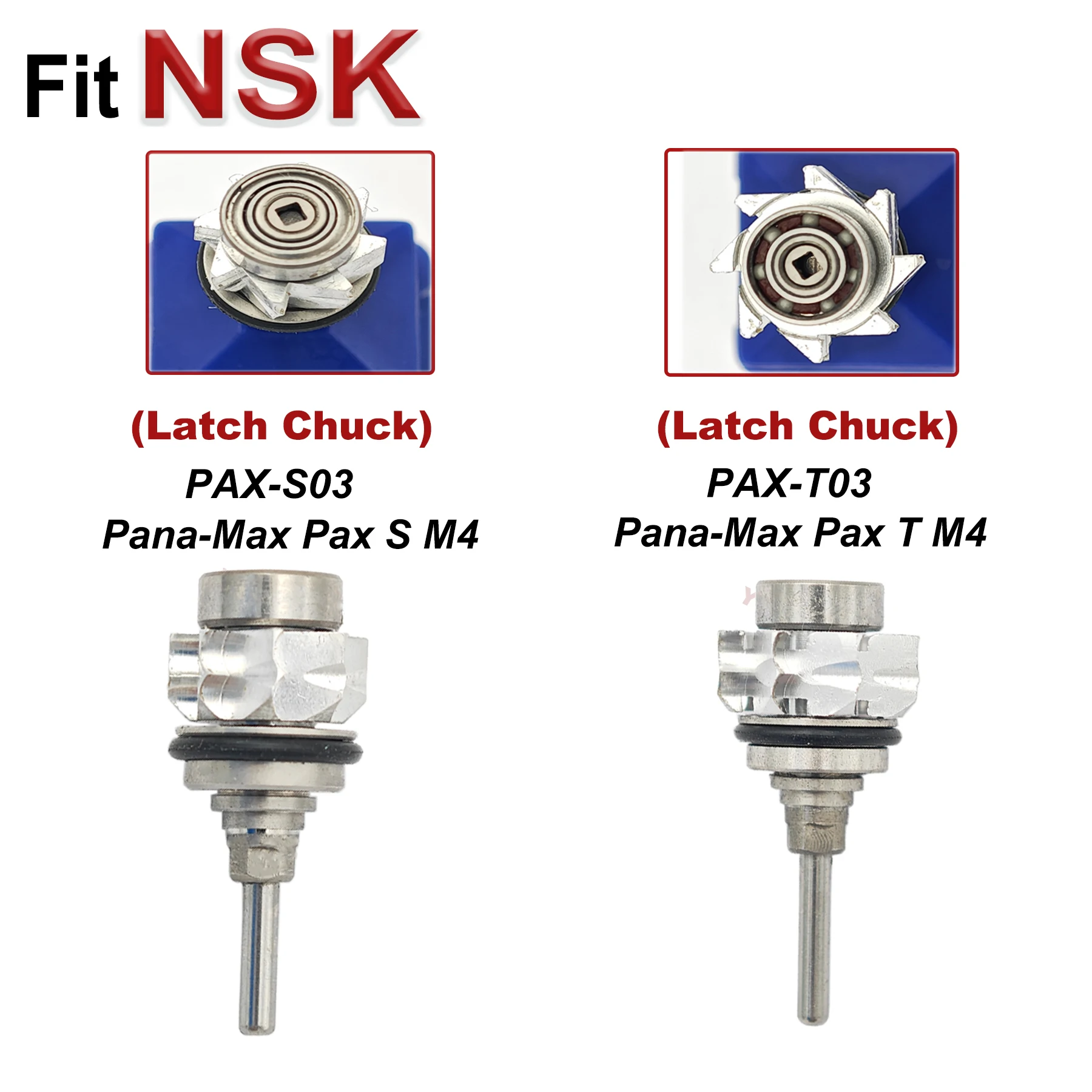 Fit NSK Pana-Max Pax S/T M4 High Speed Handpiece Rotor Dental Turbine Cartridge Wrench chuck/Push button Dentistry Accessories