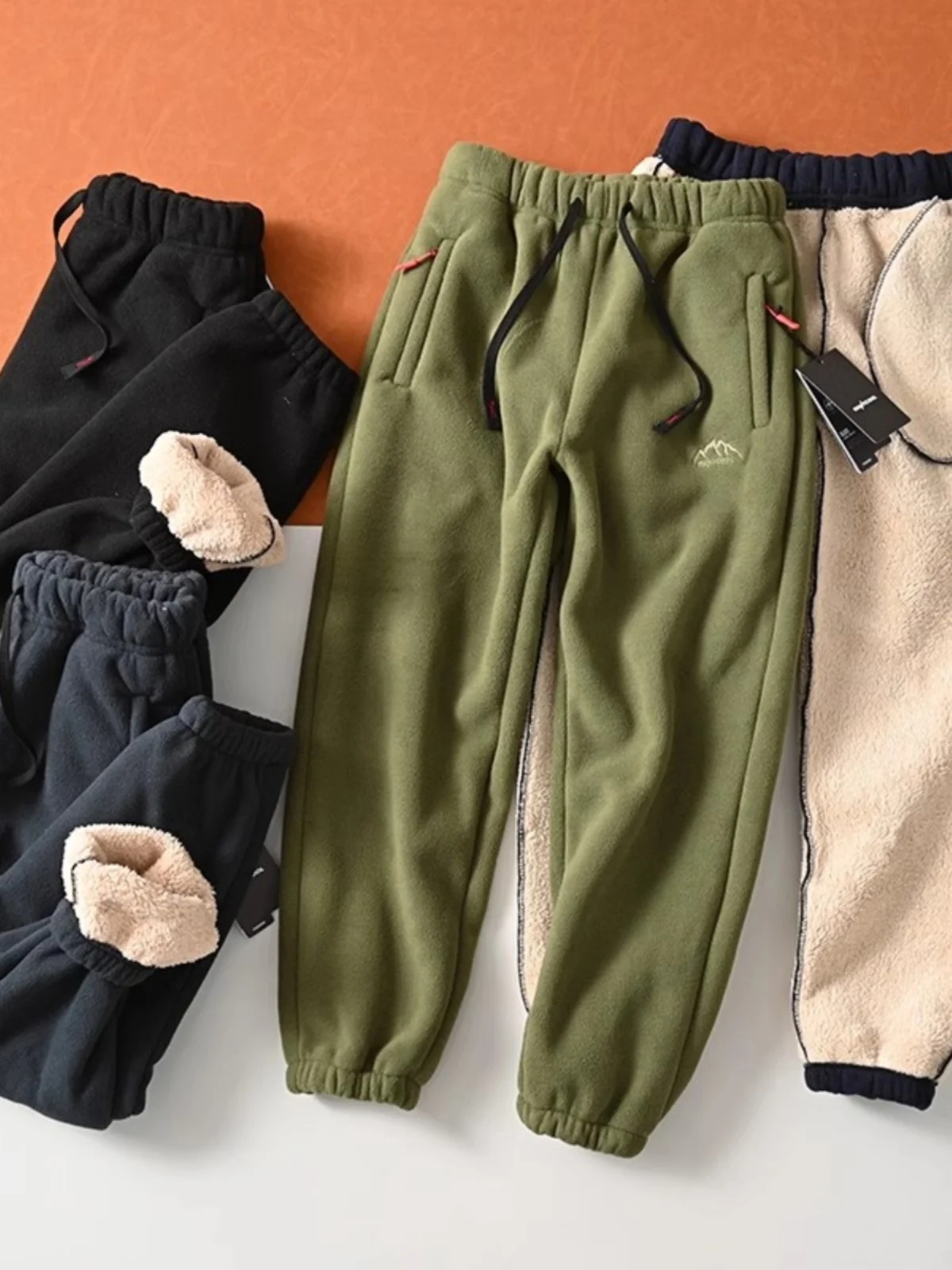 

Утепленные флисовые спортивные брюки унисекс для активного отдыха, повседневные, теплые, осенне-зимние, молодежные, свободного кроя, с завязками на талии