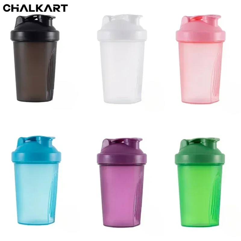 New 400ML Blender Shaker Bottle With Stainless Ball BPA Free Plastic Protein Shakes Leakproof For Powder Workout Gym Sport