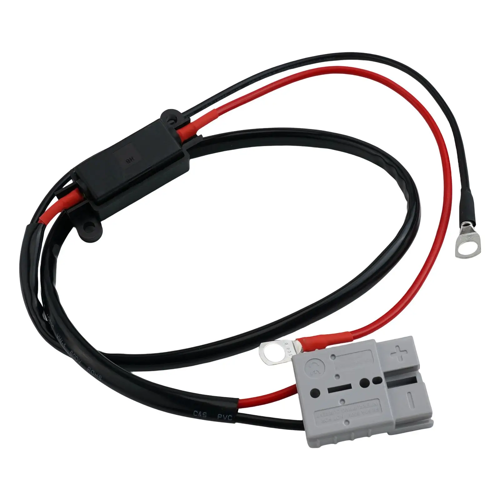 50A For Battery Quick Connect Disconnect Kit Featuring Robust Design and 40A Safety Fuse for Various Applications