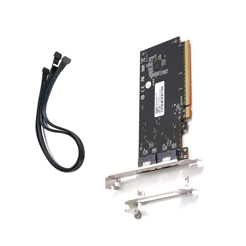 High Performance Graphics External Card Pcie4.0 X16 To Slimsas 8654 Rear Half-Height Adapter Card With Cable