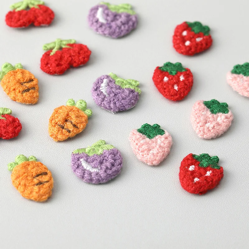 10 Pcs Mini Fruit Embroidery Versatile Cloth Stickers Schoolbags Clothes Shoes Socks DIY Decorative Stickers Pants Hole Repairs