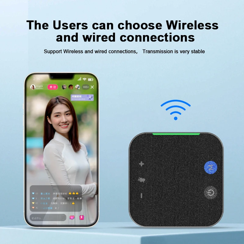 eppfun Bluetooth Speakerphone with Mic, 360° Voice Coverage Conference Microphone for Home Office, Smart Voice Enhance - Image 5