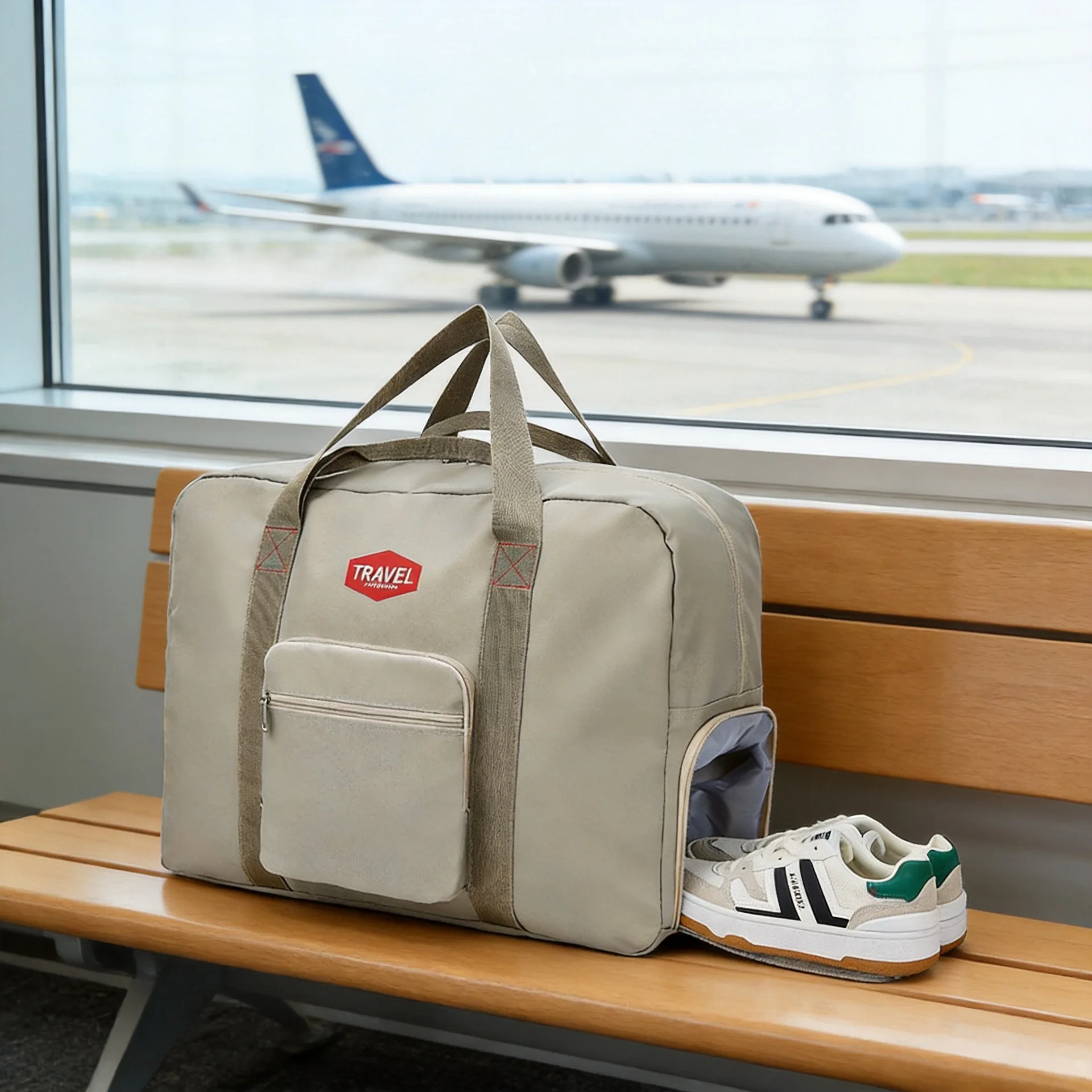 Outdoor travel bag moving storage bag can be set with tie rod luggage bag handbag waterproof travel bag