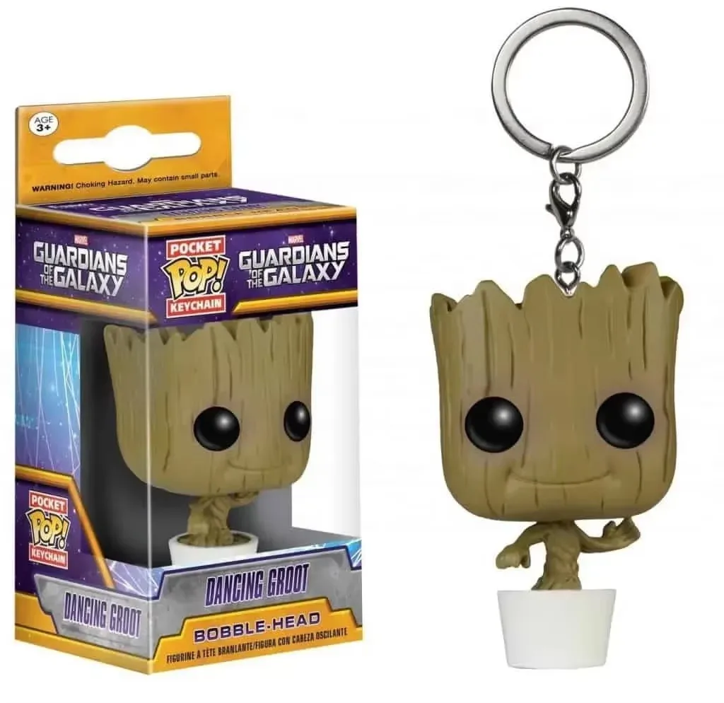 FUNKO POP MOVIES MARVELS Guardians of the Galaxy Dancing Groot Schlüsselanhänger Actionfiguren Spielzeug Geschenk