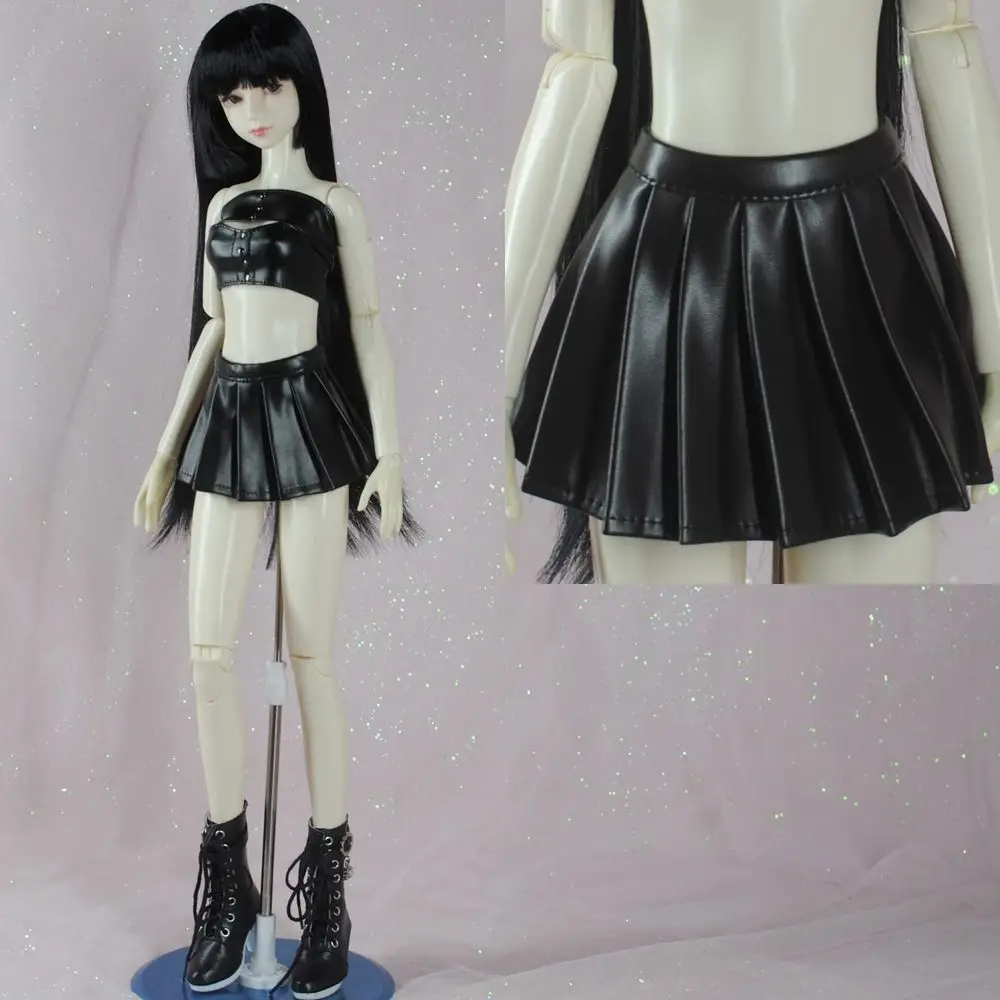 

Casual Wears Elegant Skirt Black Leather DIY Accessories Handmade Clothes Multi-color 1/3 BJD Princess Clothes