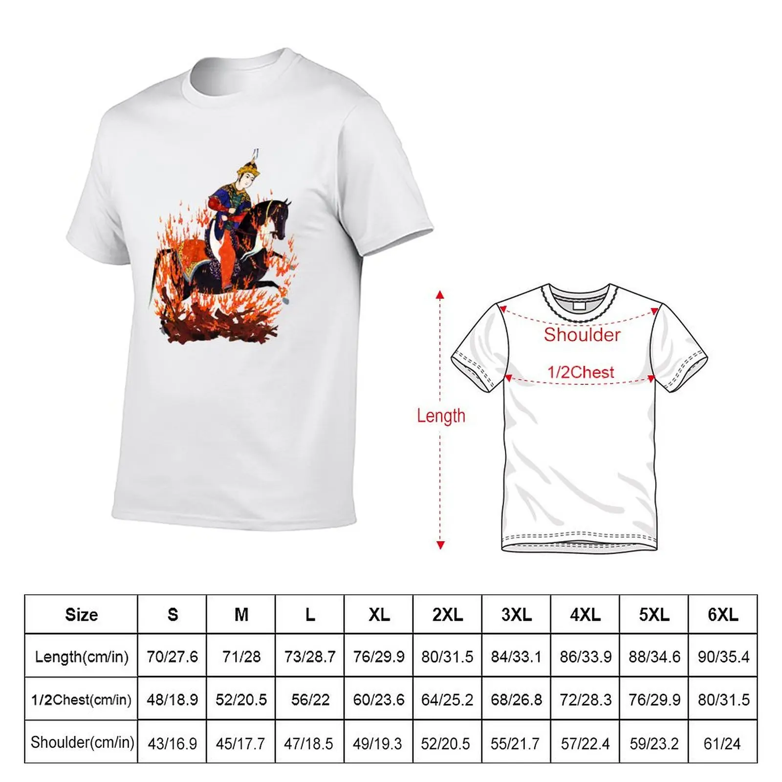 Siavash in fire T-Shirt man t shirts graphic man t shirt cotton T-Shirt
