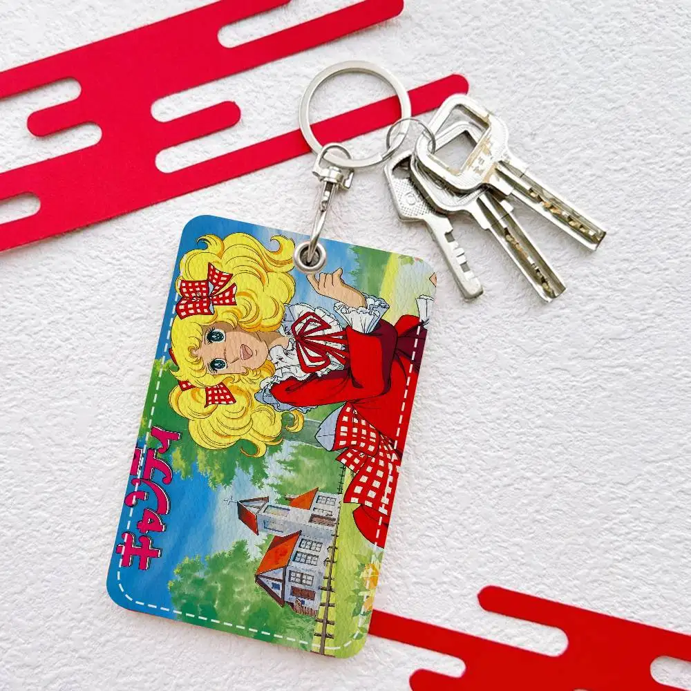 حامل بطاقات مطبوع شخصي كاندي كاندي للسيدات مناسب لحامل بطاقات باب الفتيات وسلسلة مفاتيح حامل شارة نسائية #6