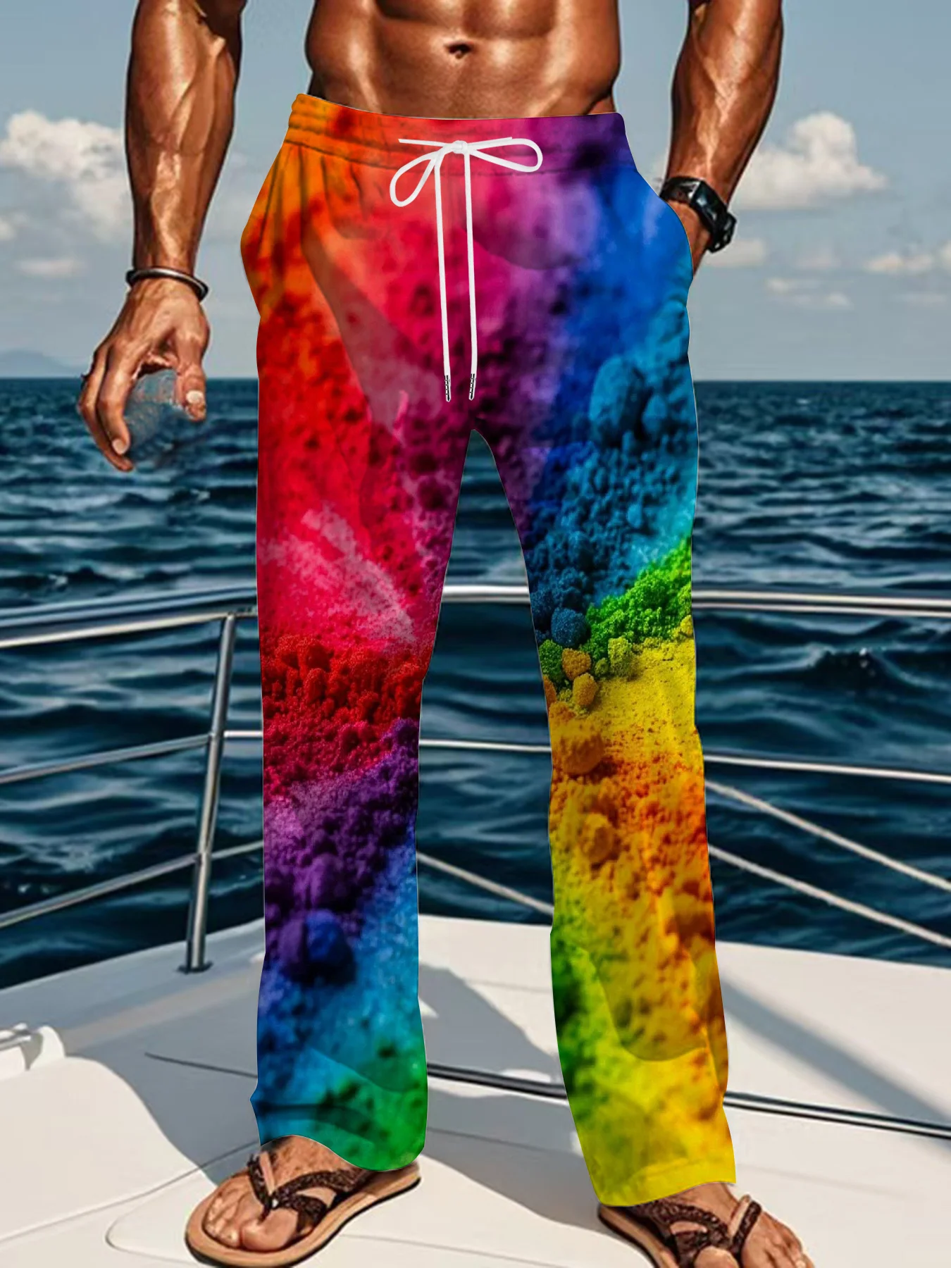 

Colorful Pattern Trendy Classic Print 2026 New Men's Pants Women's 3D Color Series Casual Pants Y2K Street Couple Sports Pants