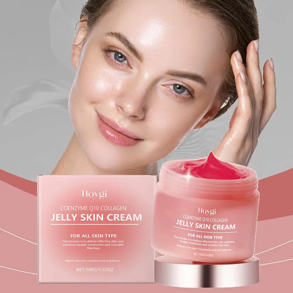 100g Collegen Jelly Cream Deeply Hydrates Firm Glowing ผิวหย่อนคล้อยริ้วรอย Glowing Care Mask Skin Boosts & Face เกาหลีสีแดง Q3M4