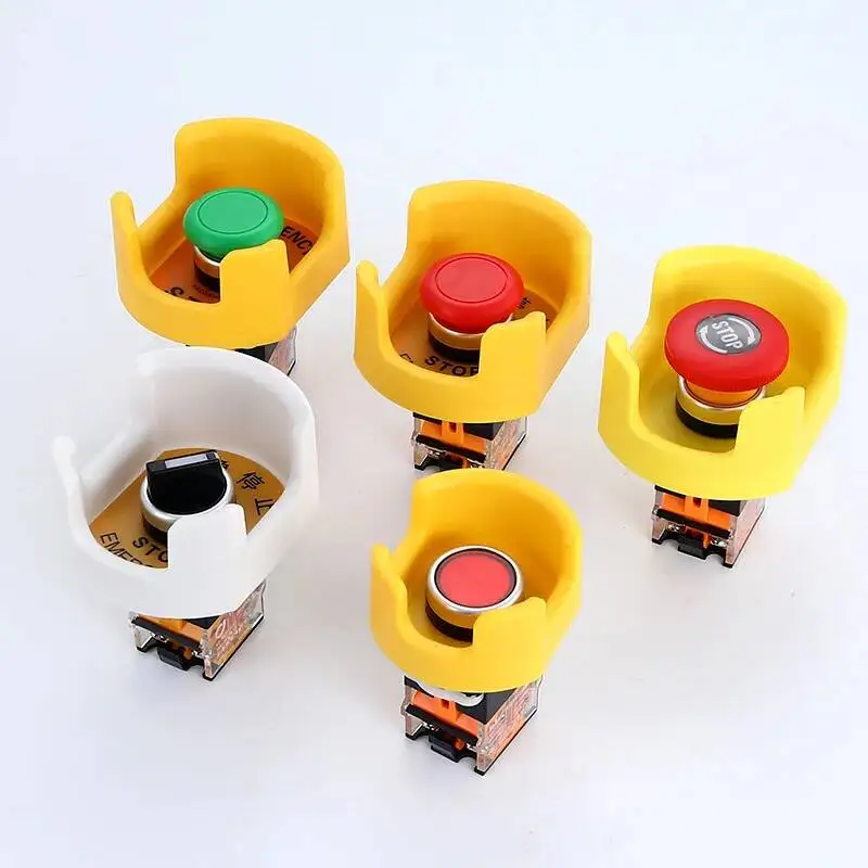 16/22mm Emergency Stop Push Button Switch Accessory Protective Cover LA38-11 Self Reset Buttons Knob Box Small Size