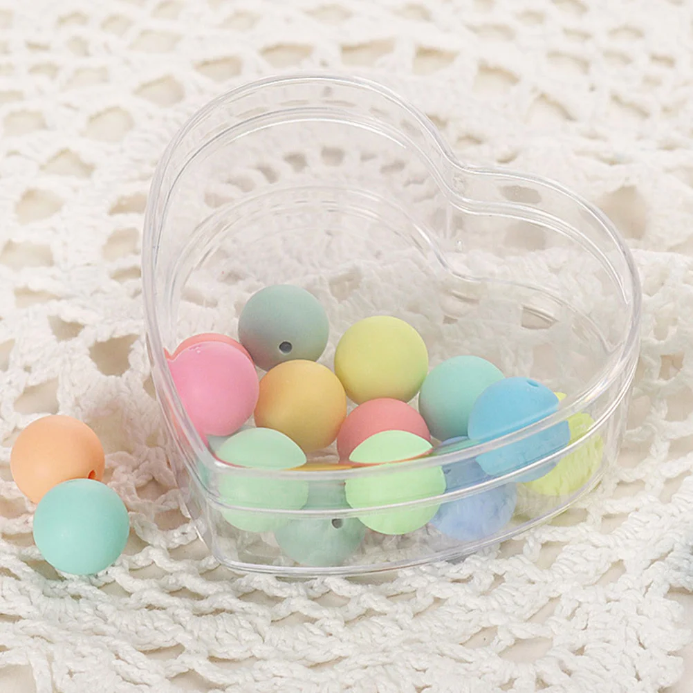 

12pcs Transparent Heart Box Delicate Lightweight Durable Candy Packaging Small Favor Container For Wedding Party Treats Acrylic