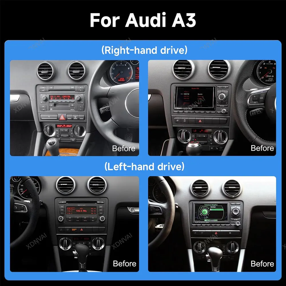 Android 16 Multimedia Car Radio For Audi A3 8P 2003-2012 Video Player BT RDS Audio Auto Autoradio GPS Stereo 4G LTE Navigation