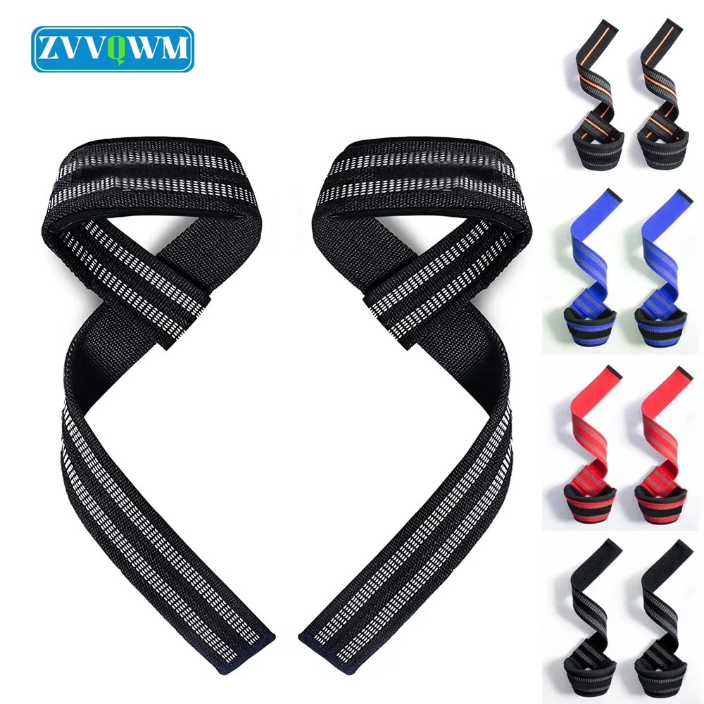 1Pair Wrist Pull Straps Weightlifting Women Men Workout Grip Straps Hand Gym Powerlifting Band Wrist Wrap Strength Training