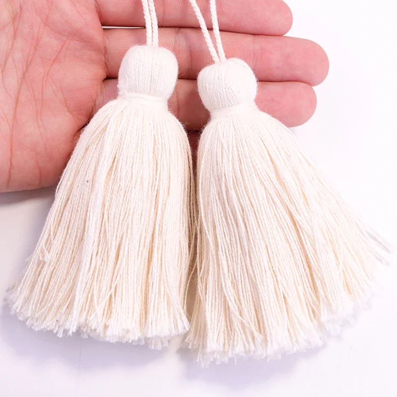 1 Piece White Cotton Tassel Pendant Can Be Used To Decorate Tassels for Pillows Blankets Curtains Tablecloths