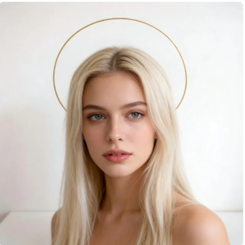 

Gold Halo Crown Headband - Goddess Style Bridal Headpiece for Wedding Brides & Special Occasions