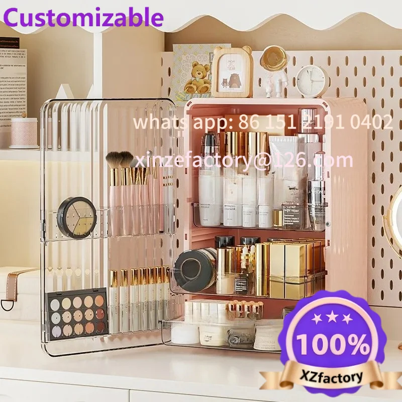 Customizable Drawer Large Capacit Luxury Dustproof Cosmetics Storage Box Skin Care Products Storage Cabinet Dressing Table