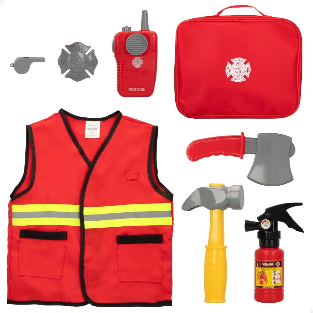 Firefighter Kit c/briefcase and accessories Power Action Fireman