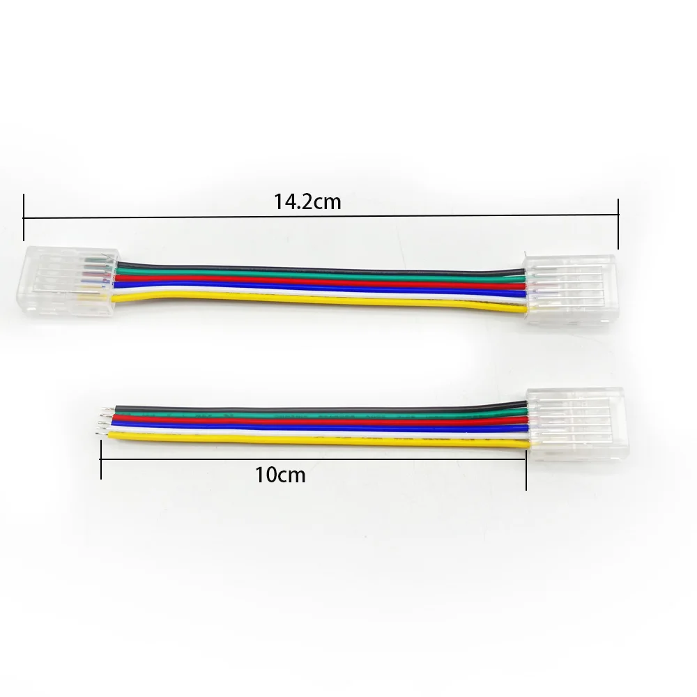 5 шт./лот 12 мм 6-контактный L-образный Т-образный разъем для бесплатной пайки проводов для RGBCCT 5in1 RGBCW светодиодная лента 6-контактный разъем