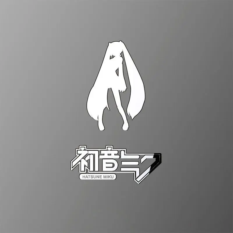 

Металлическая наклейка с логотипом Hatsune Miku HATSUNE MIKu, универсальная наклейка для мобильного телефона, компьютера, ноутбука
