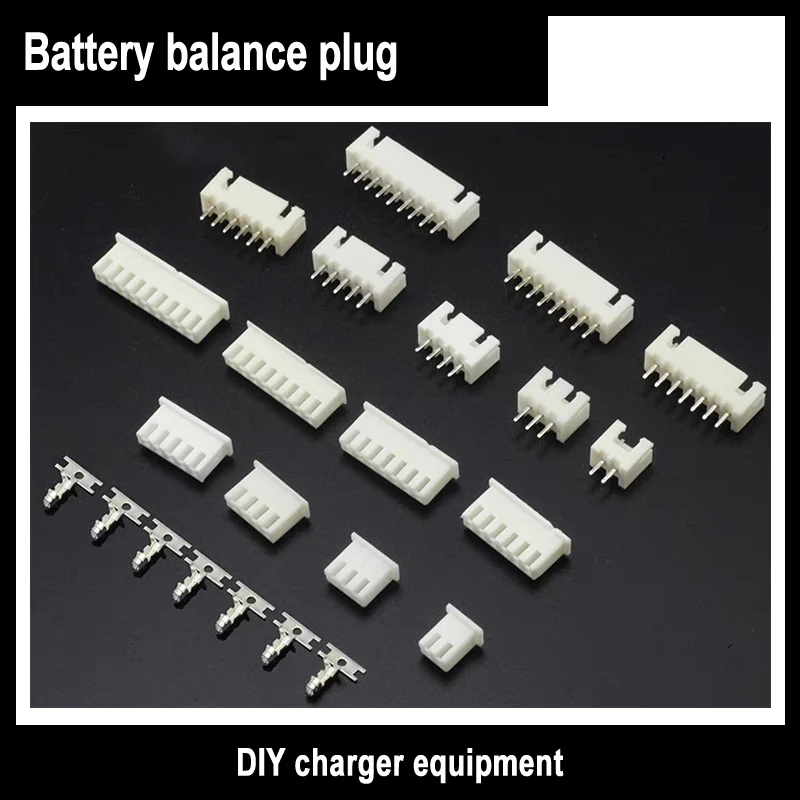 10pcs Spark Male Female Balance Charging Terminal Connector Xh2.5 2.5mm (2s-3p,3s-4p,4s-5p,5s-6p,6s-7p) For Lipo Battery Charger