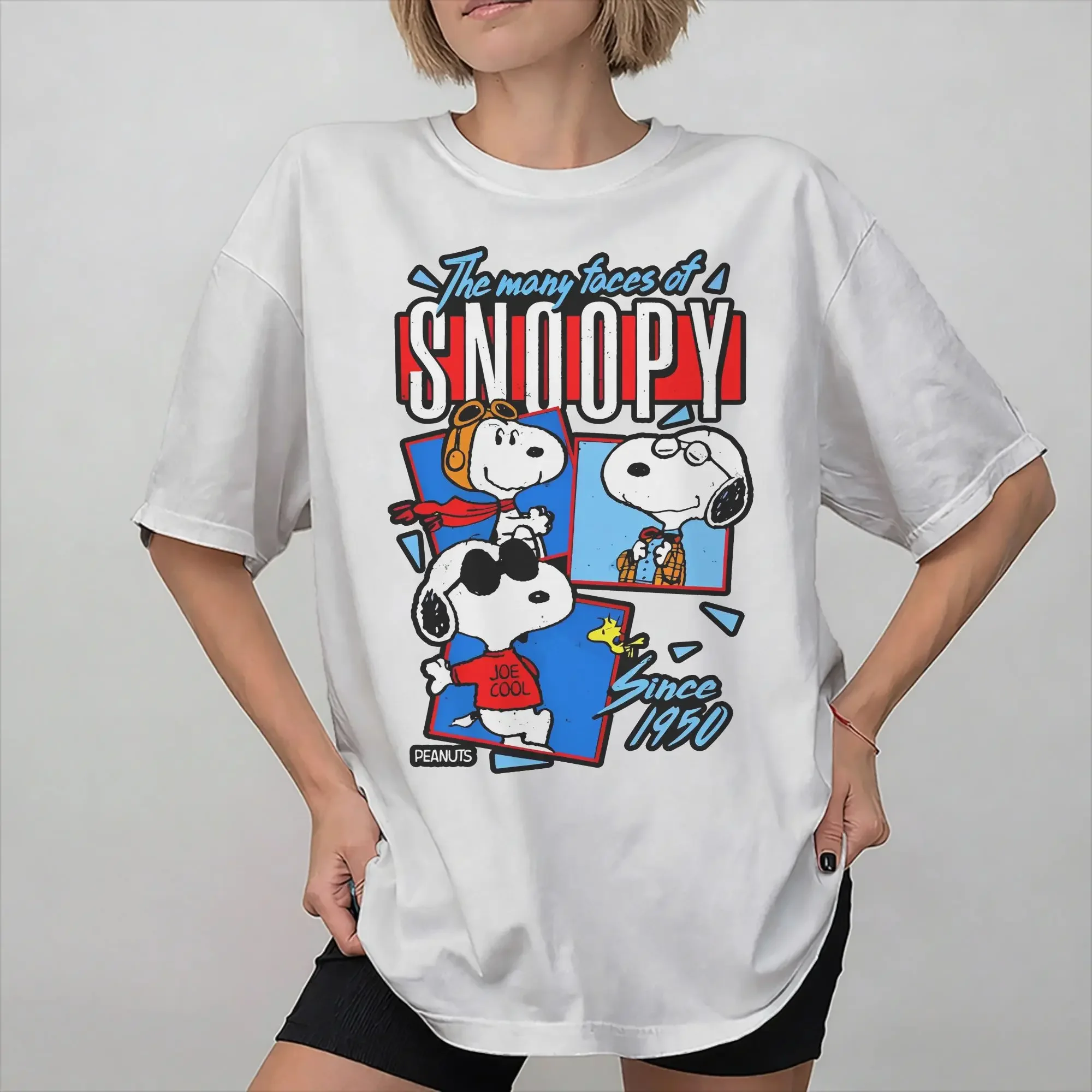 Snoopys Cartoon Dog Tee Shirt for Men and Women Kids New Arrival T Shirts Cotton Clothing High-quality Trendy Streetwear