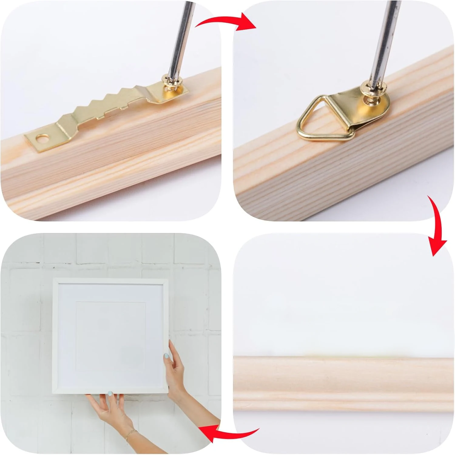 2PCS Frame Hardware Accessories, Hooks, Decorative Paintings, Hanging Frames, Concealed Hanging Accessories, Photo Hanging Hooks
