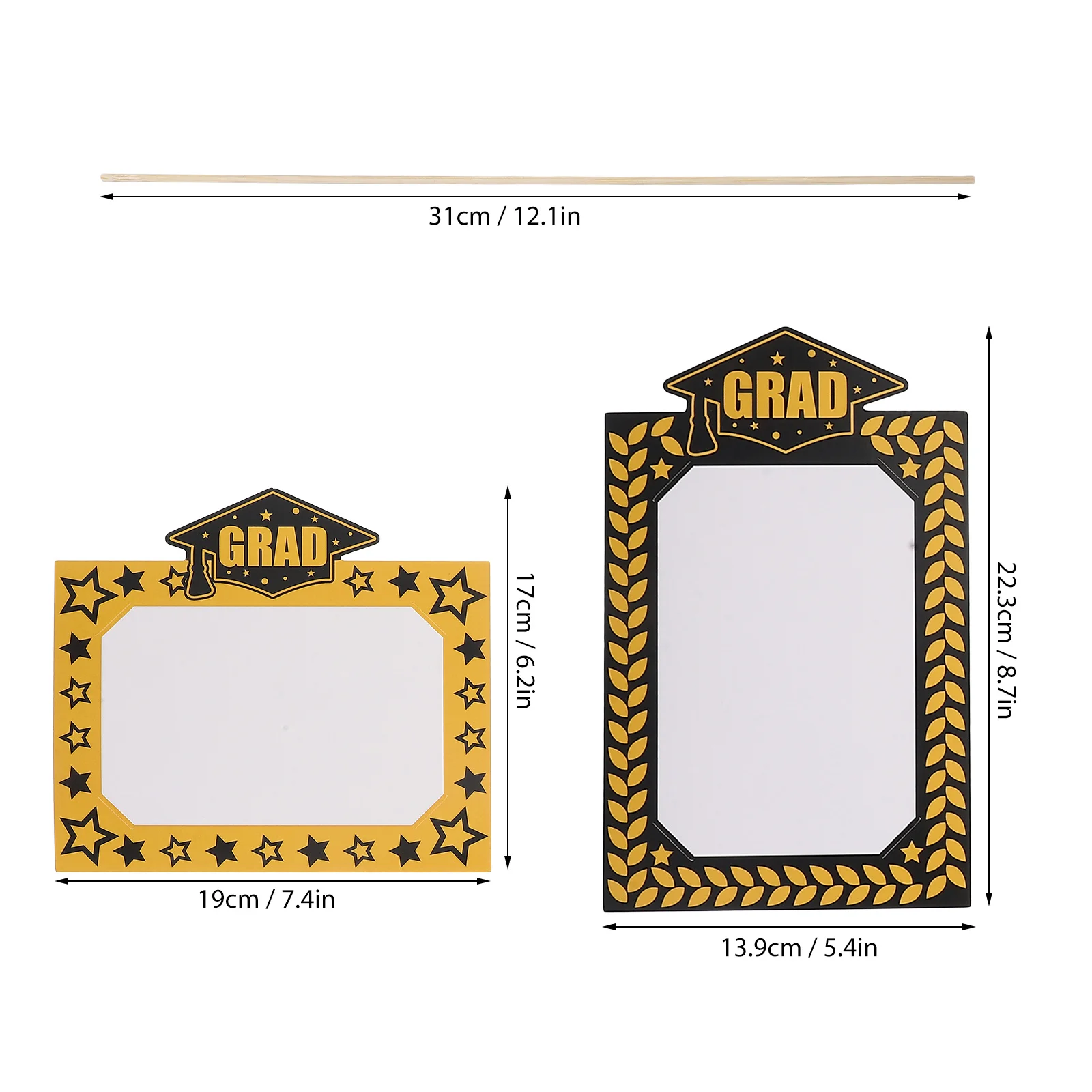 8 inserti per vasi da laurea, cornice per foto unica, decorazione essenziale per l'atmosfera della festa di laurea delle scuole superiori universitarie