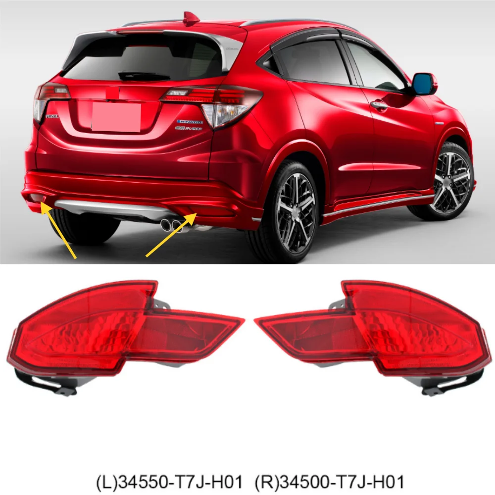 

Для Honda VEZEL 2015-2019 автомобильный задний бампер противотуманный отражатель OE: 34550-T7J-H01 34500-T7J-H01