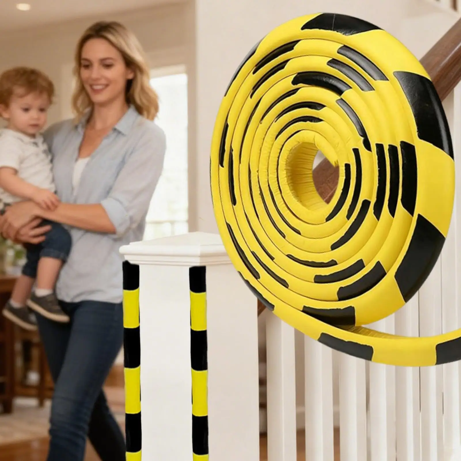 Protectores de esquina de pared, parachoques de relleno de espuma adhesivo fuerte de goma, protectores de pared de esquina para mesa de hogar, chimenea, puerta de armario y cama