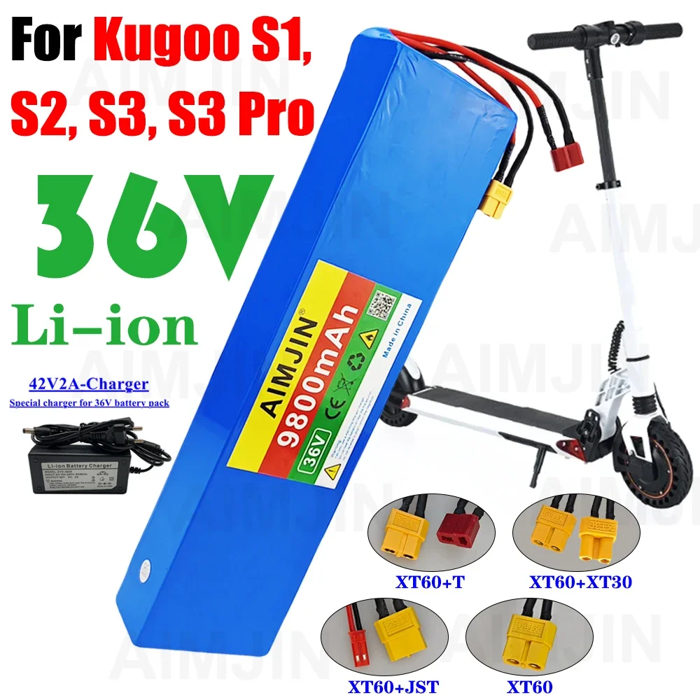 

36V 9800mAh Rechargeable Lithium 18650 10S3P Battery Pack 1000W Power Modified Bicycle Scooter Electric Vehicle with BMS+Charger