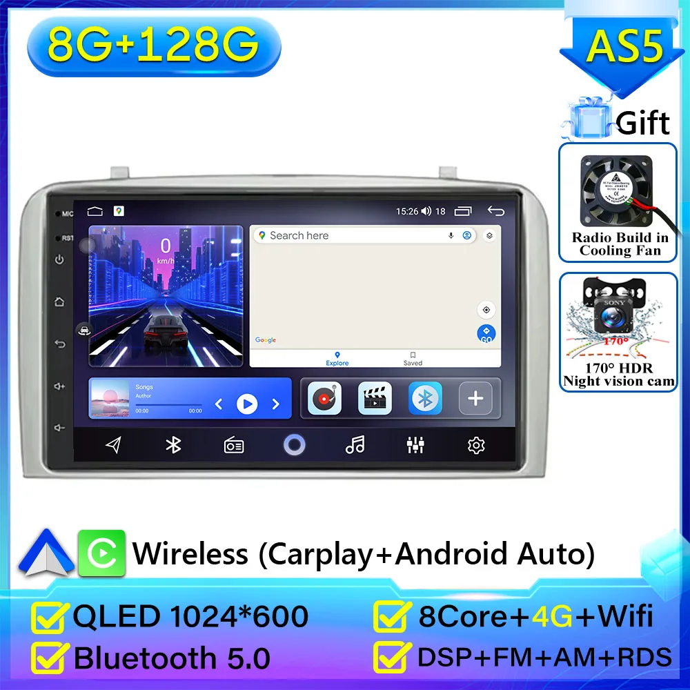 Android 16 autoradio voor Alfa Romeo 147 GT 937 2000-2010 GPS navigatie Android Auto Carplay Wifi scherm stereo display geen 2din