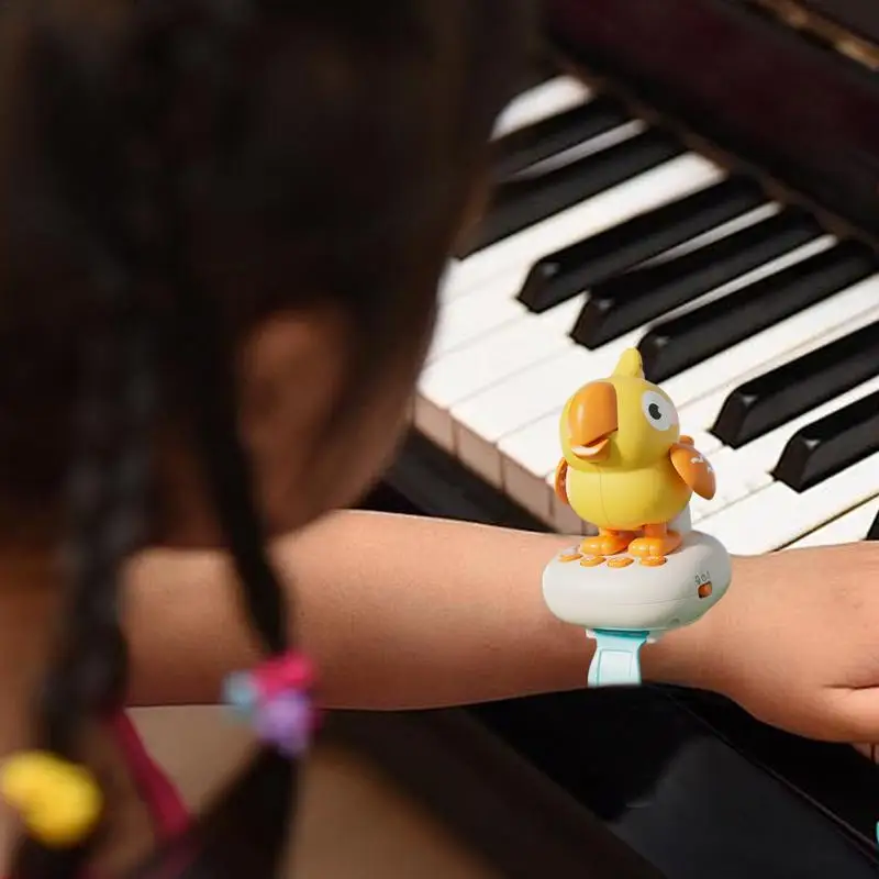 Pulsera de animales parlantes para aprendizaje temprano, juguete educativo para pájaros, loro parlante Musical, grabación de lo que dices pájaro